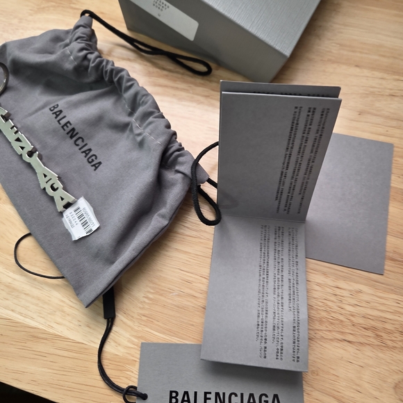 Balenciaga Silver Keychain Key Ring - Picture 9 of 16
